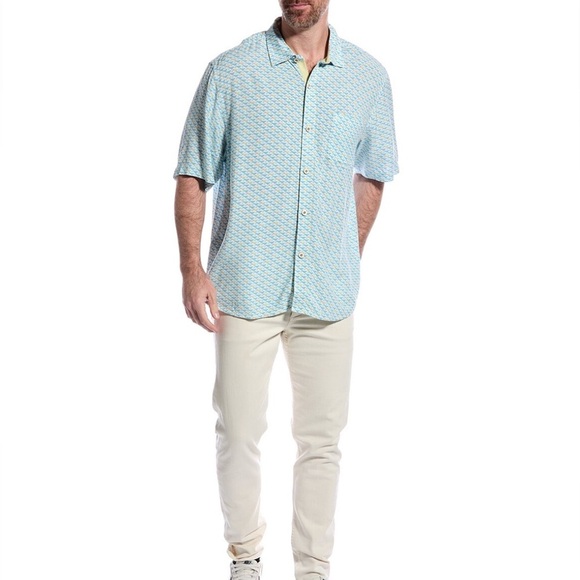Tommy Bahama Men’s Veracruz Cay Cocktail Mixer Short-Sleeve Shirt Large - Picture 1 of 11